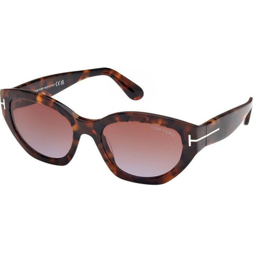 Tom Ford Penny FT1086 Dark Havana Brown Gradient Angle