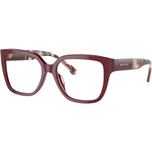 Michael Kors Polanco MK4112 Dark Red Transparent Glasses Angle Image