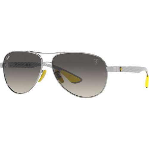 Ray-Ban RB8331M Silver Sunglasses Angle Image
