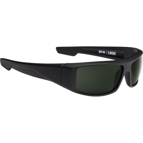 Spy Logan Soft Matte Black Grey Green Angle