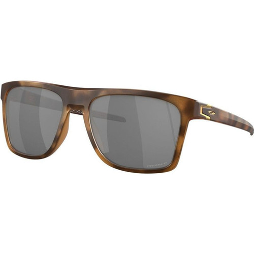 Oakley Leffingwell Brown Tortoise Prizm Black Polarised Angle