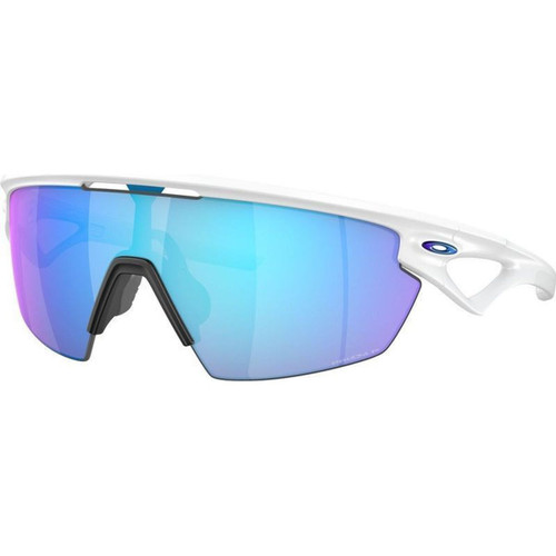 Oakley Sphaera White Prizm Sapphire Polarised Angle
