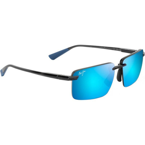 Maui Jim Laulima Shiny Transparent Dark Grey Angle