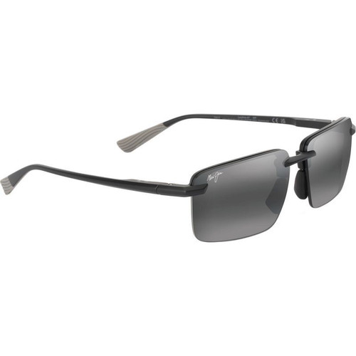 Maui Jim Laulima Alt Fit Matte Black Neutral Grey Angle