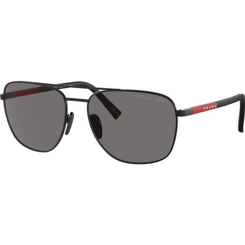 Prada Linea Rossa PS54ZS Matte Black Dark Grey Polarised Angle