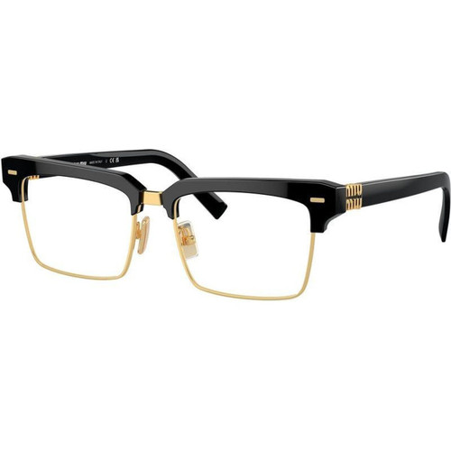 Miu Miu Glasses 11XV Black Gold Angle