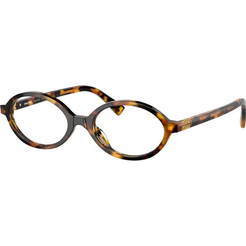 Miu Miu Glasses 01XV Honey Havana Clear Angle