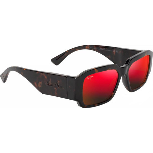 Maui Jim Shiny Dark Havana Hawaii Lava Angle