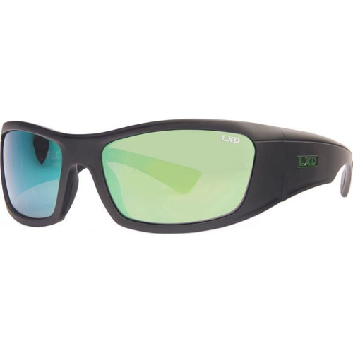 LXD Flores Matte Black Blue Mirror Polarised Angle