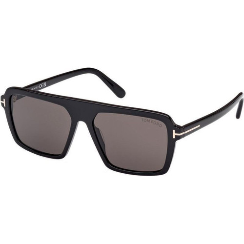 Tom Ford Vincent FT1176 Shiny Black Smoke Angle