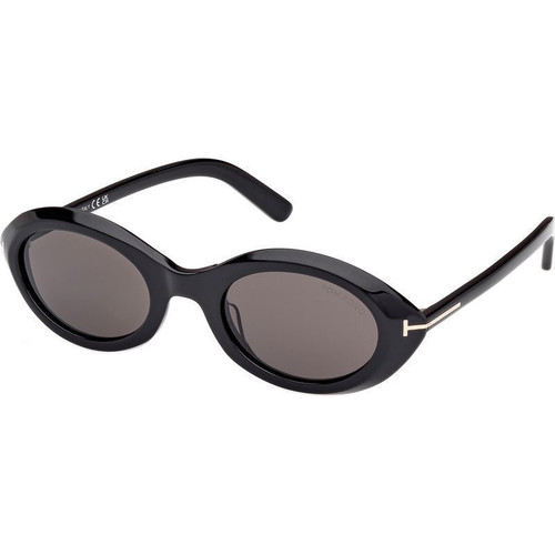 Tom Ford Carmen FT1186 Shiny Black Smoke Angle