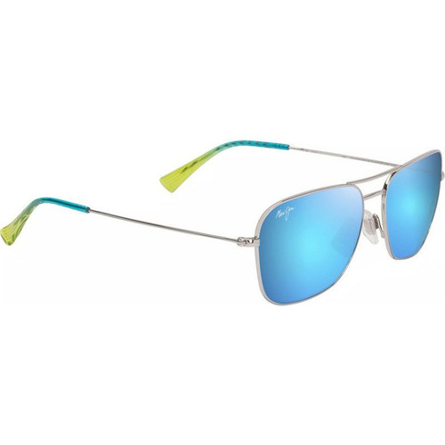 Maui Jim Na'auao Shiny Silver Angle