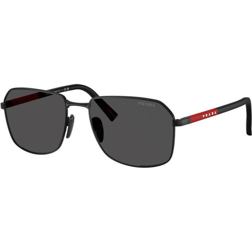 Prada Linea Rossa PSA51S Matte Black Dark Grey Angle