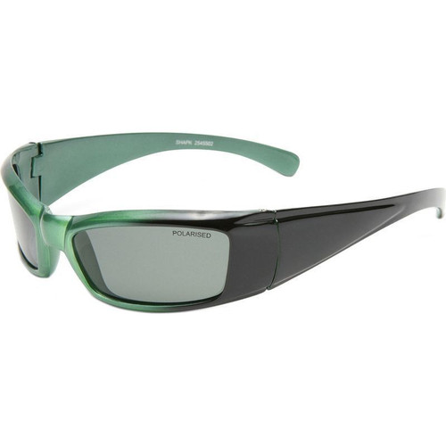 Cancer Council Kids Shark Metallic Green Smoke Polarised Angle