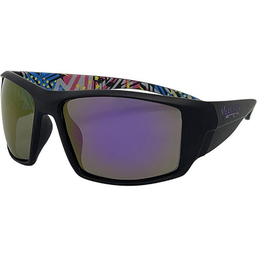 Mangrove Jacks Tromso Matte Black Purple Polarised Angle