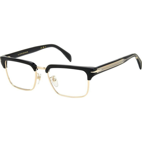 David Beckham Glasses DB 7112 Black Gold Angle