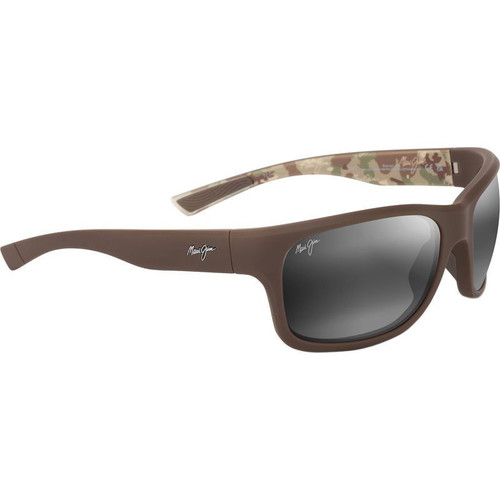 Maui Jim 'Ano Nui Matte Solid Brown Neutral Grey Polarised Angle