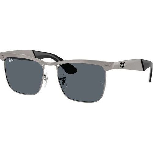 Ray-Ban Wayfarer Deluxe RB3875 Sandblasted Gunmetal Blue Angle
