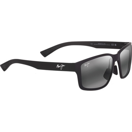 Maui Jim Walewaha Alt Fit Matte Black Neutral Grey Polarised Angle