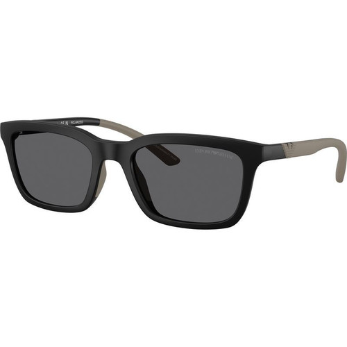 Emporio Armani EA4249U Matte Black Grey Polarised Angle