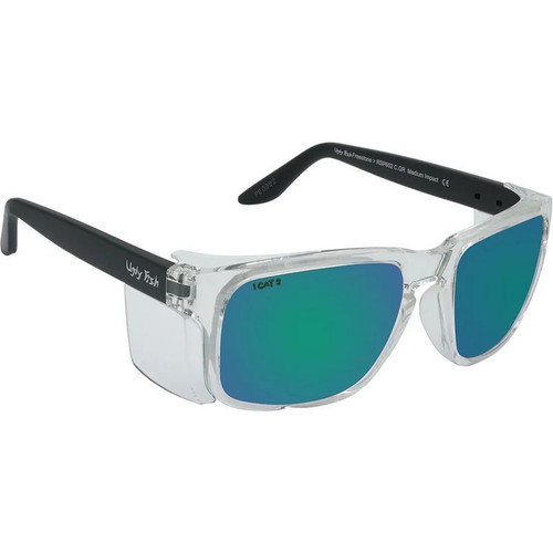 Ugly Fish Freestone Safety RSP602 Clear Green Polarised Angle