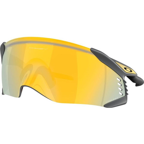 Oakley Velo Kato Matte Carbon Prizm 24K Angle