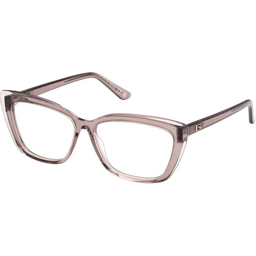 Guess Glasses GU2977 Shiny Beige Clear Angle