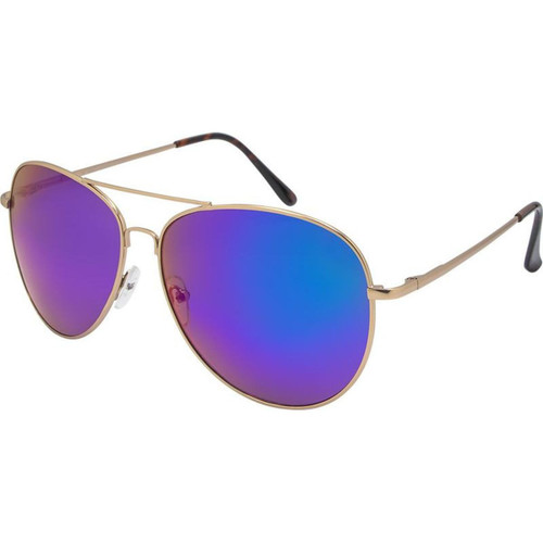 JS Eyewear 3502 Gold Green Blue Mirror Angle
