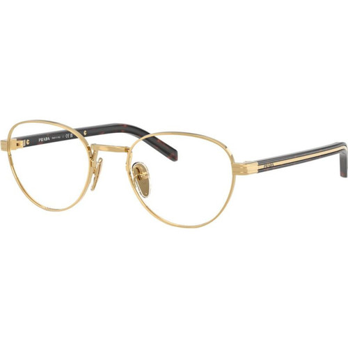 Prada Glasses PRB53V Gold Clear Angle