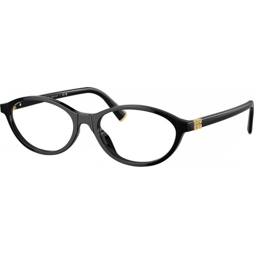 Miu Miu Glasses MU09XV Black Clear Angle