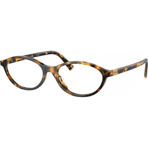 Miu Miu Glasses MU09XVF Honey Havana Clear Angle