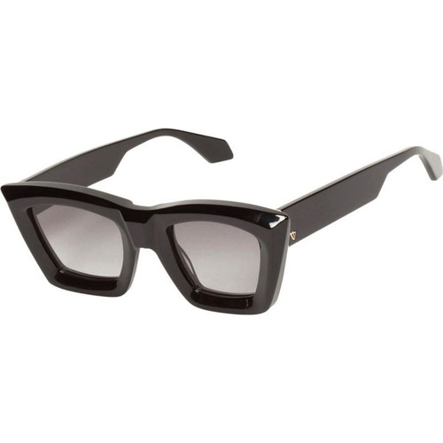 Valley Eyewear Soho Gloss Black Black Gradient Polarised Angle