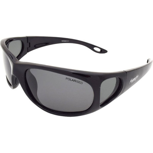 Mangrove Jacks Nomad Matte Black Smoke Polarised Angle