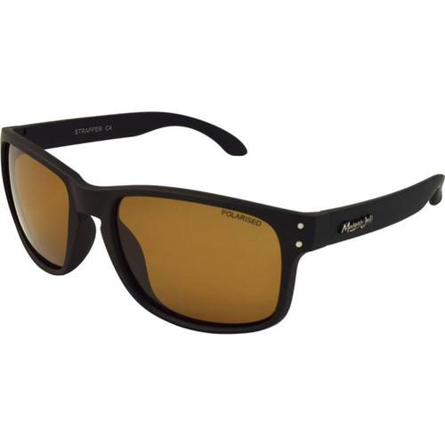 Mangrove Jacks Strapper Matte Black Brown Polarised Angle
