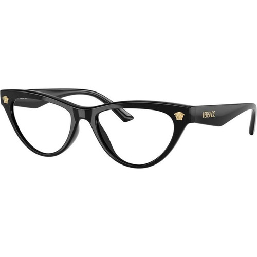 Versace Glasses VE3364U Black Clear Angle