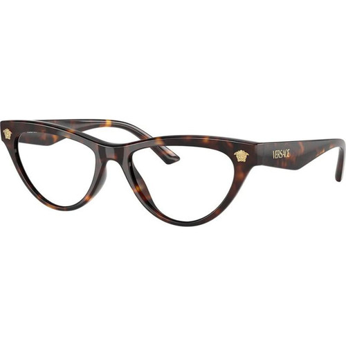 Versace Glasses VE3364U Havana Clear Angle