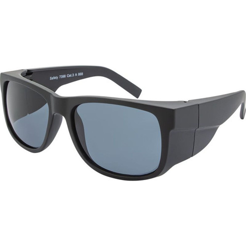 JS Eyewear Aerial Safety 7398 Black Smoke Angle