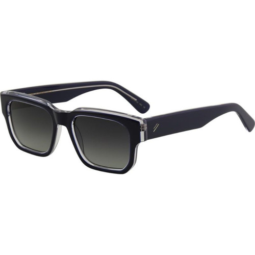 Bask Eyewear Eli Navy Clear Grey Polarised Angle