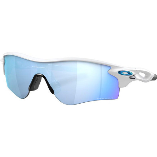 Oakley Radarlock Path (A) Matte White Prizm Deep Water Polarised Angle