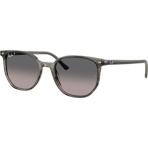 Ray-Ban Elliot RB2197 Striped Grey Grey Polarised Angle