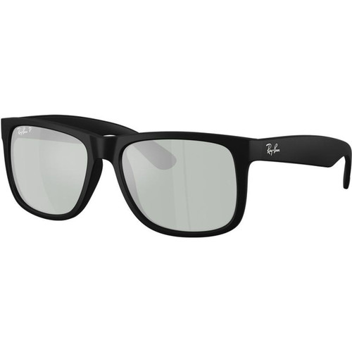 Ray-Ban Justin Classic RB4165 Rubber Black Green Silver Polarised Angle