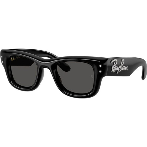 Ray-Ban Wayfarer Puffer RB4940B Black Strass Dark Grey Angle