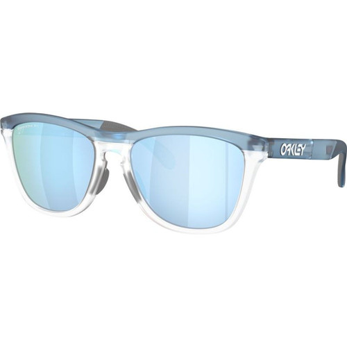 Oakley Frogskins Range XL Transparent Stonewash Prizm Deep Water Polarised Angle