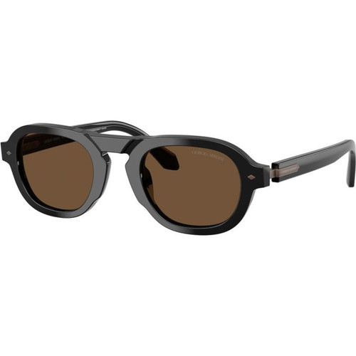 Giorgio Armani AR8244F Black Dark Brown Glass Angle