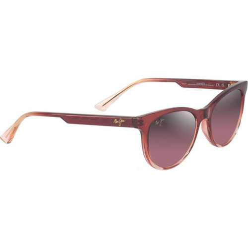 Maui Jim Lonomea Shiny Transparent Red Maui Rose Polarised Angle