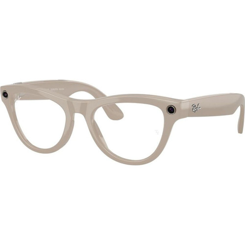 Ray-Ban Smart Glasses Meta Skyler Gen 2 RW4014 Chalky Grey Sapphire Transitions Angle