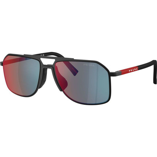 Prada Linea Rossa PSB51S Black Grey Red Blue Mirror Angle