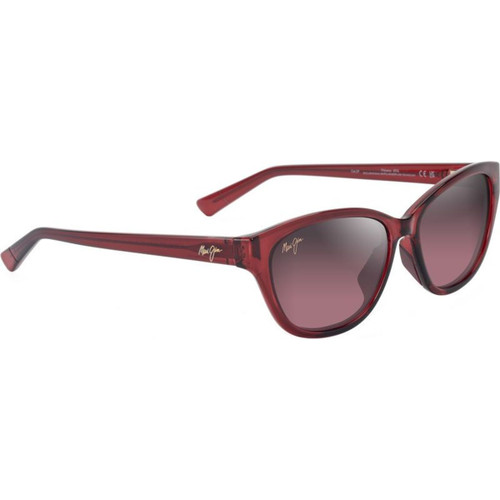 Maui Jim Punono Transparent Burgundy Maui Rose Polarised Angle