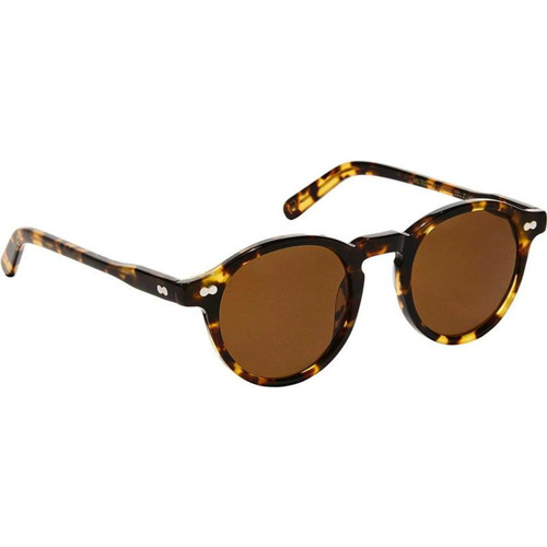 Moscot Miltzen Classic Havana Cosmitan Brown Glass Angle