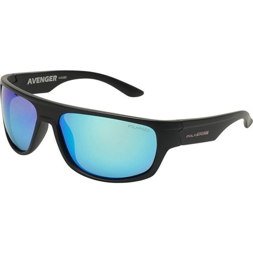 Polasports Avenger Matte Black Blue Polarised Angle